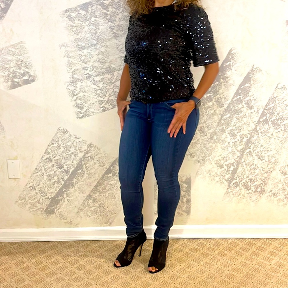HOLIDAYS! black top perfect for the Season coming up.